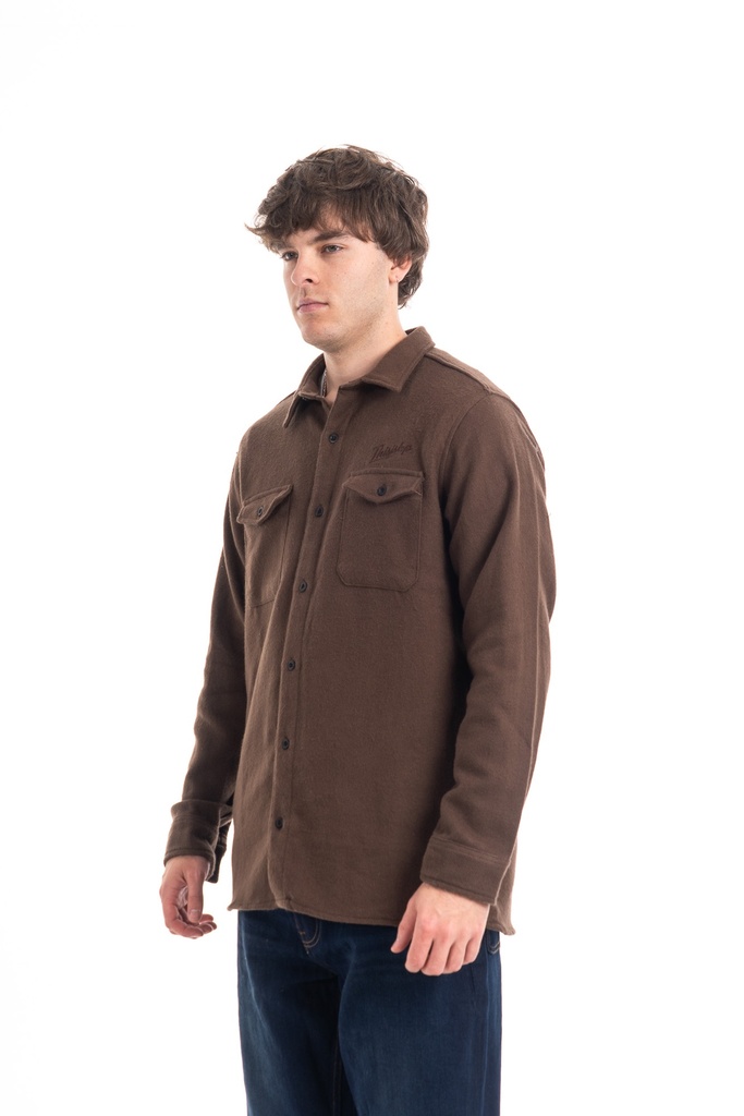 CAMISACO DE PAÑO REGULAR FIT - BROWN LAKE
