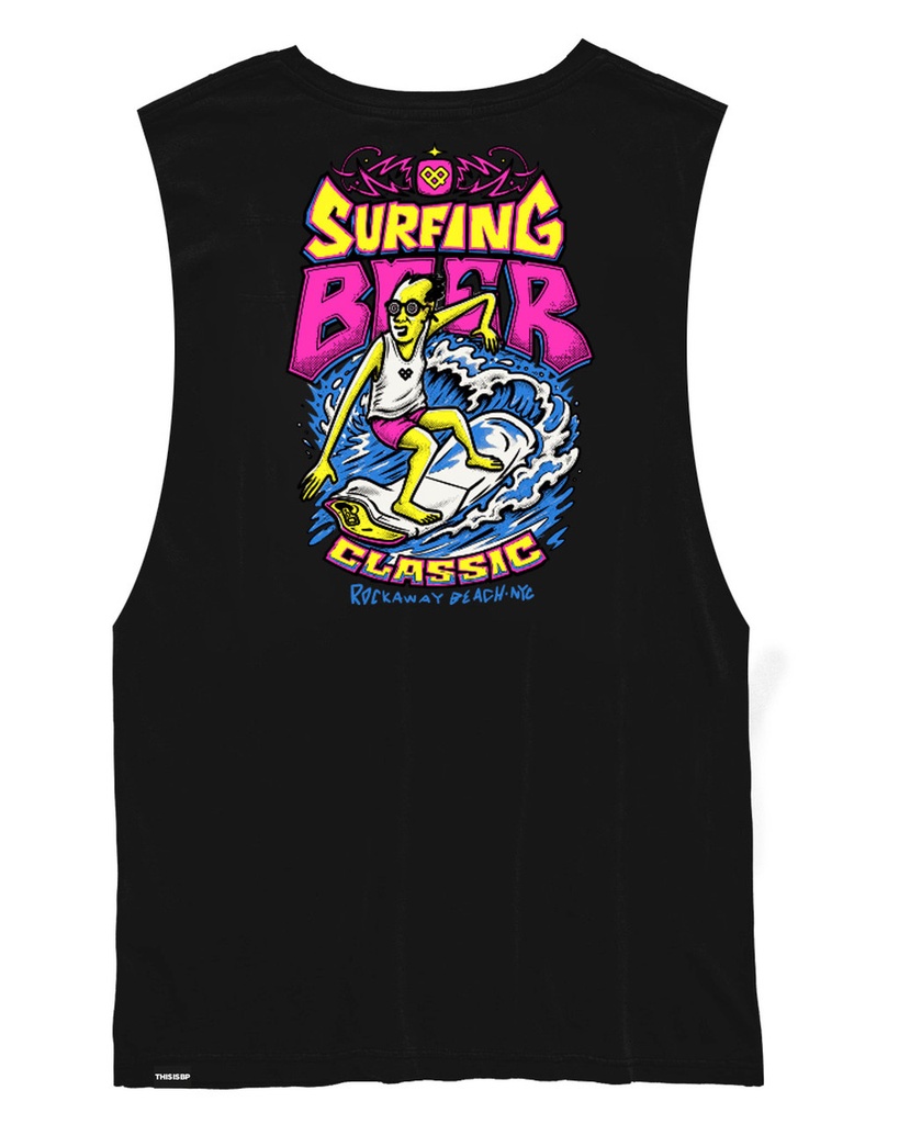 REMERA SIN MANGA - SURF NEON