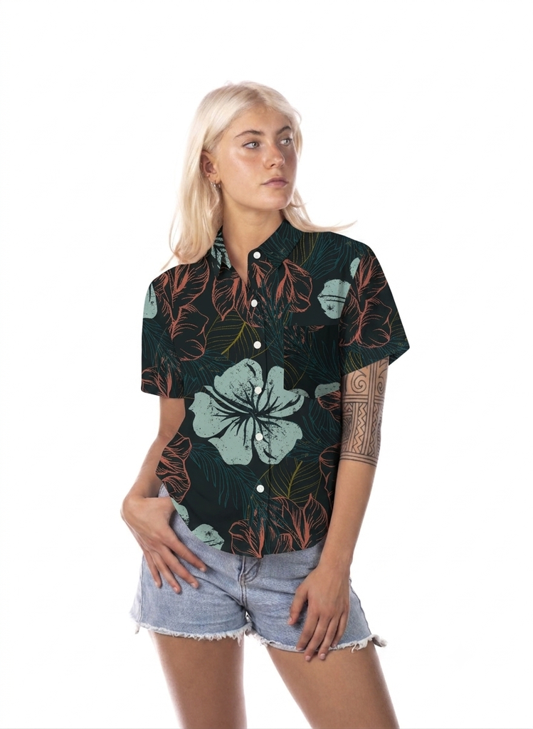 CAMISA MANGAS CORTAS MUJER - ARRECIFE