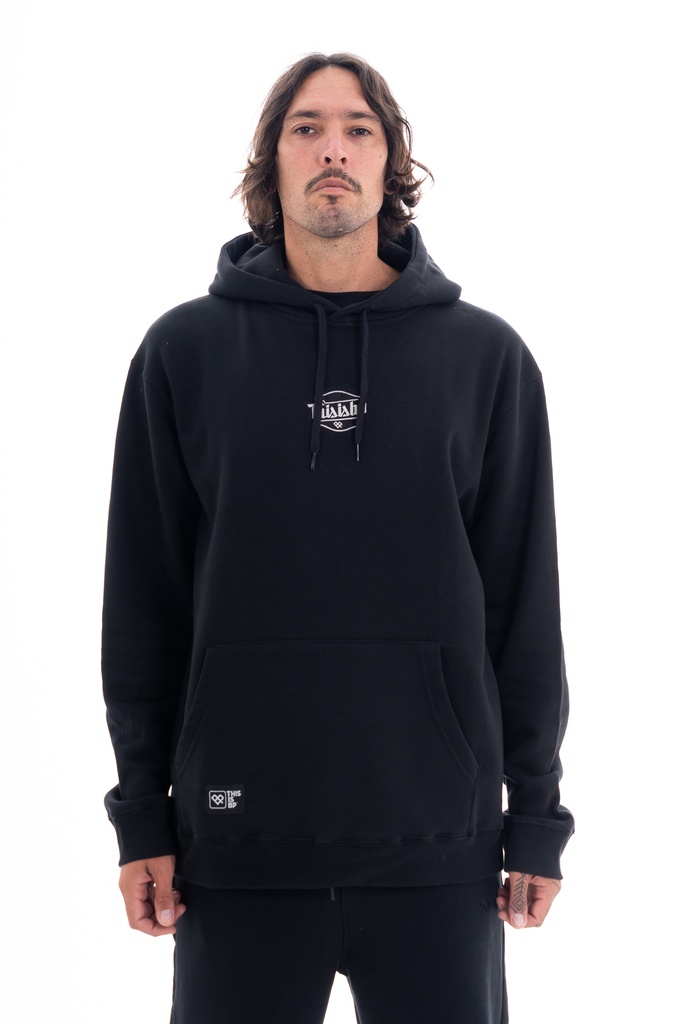 BUZO CANGURO CON CAPUCHA RELAXED FIT - BORDADOR
