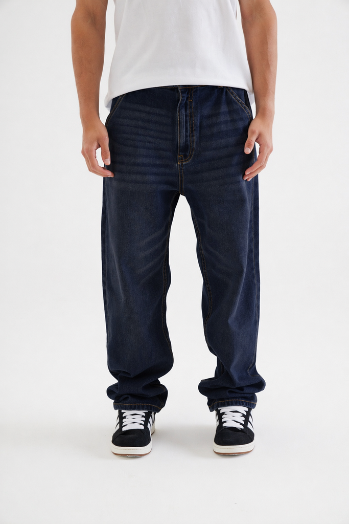 PANTALON DENIM BAGGY FIT - PAUL AZUL