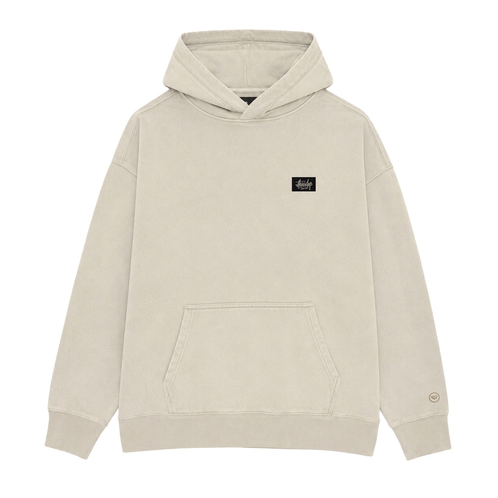 BUZO CANGURO CON CAPUCHA RELAXED - HOODIE TERRA