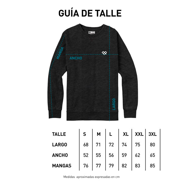 Tabla de talles BUZO CUELLO REDONDO - SOGAS