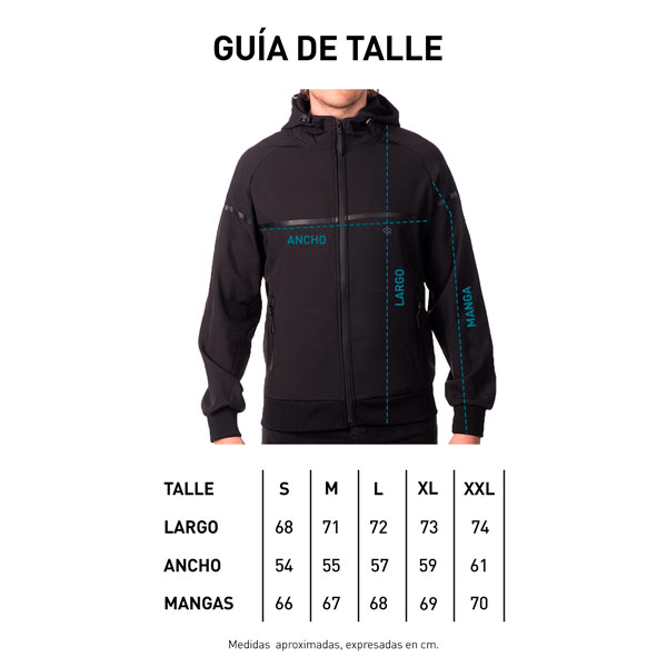 Tabla de talles CAMPERA DEPORTIVA - SALTO FRIO