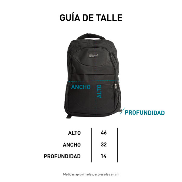 Tabla de talles MOCHILA - FUN PACK