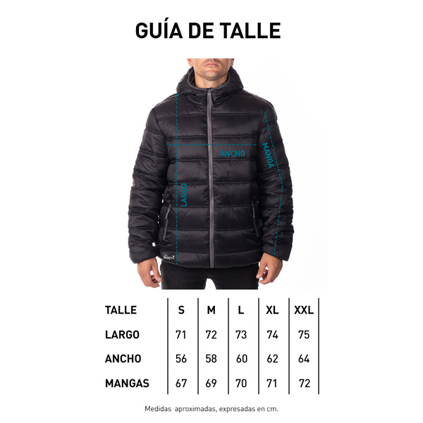 Tabla de talle CAMPERA URBANA - PLAYA YUCO