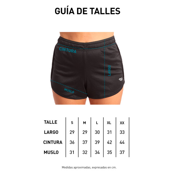 Tabla de talles Short mujer Body Pump SS24