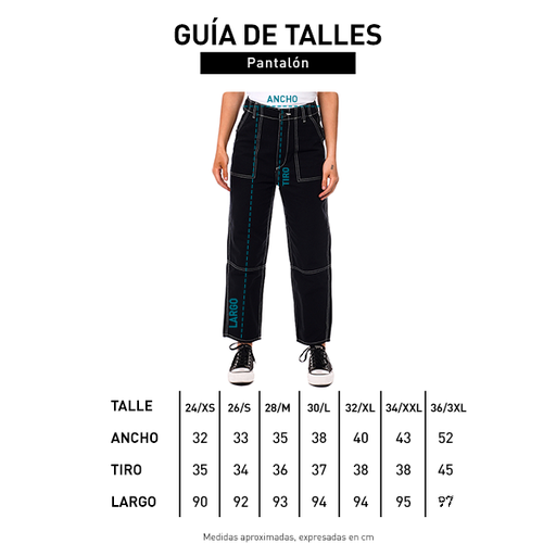 PANTALON GABARDINA MUJER - BAGGY