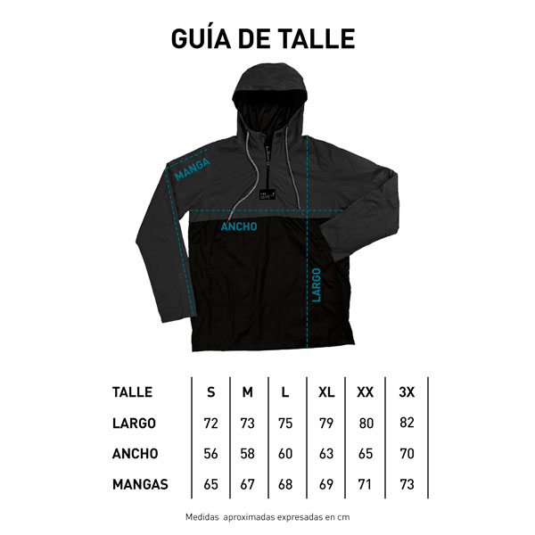 Tabla de talle Anorak Pumilio W22
