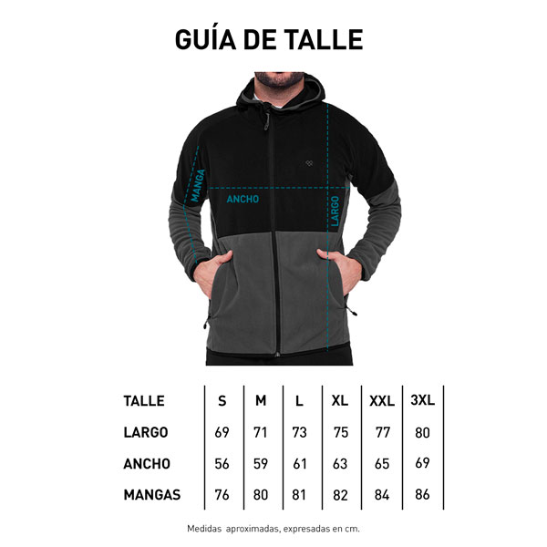 Tabla de talle campera polar W22