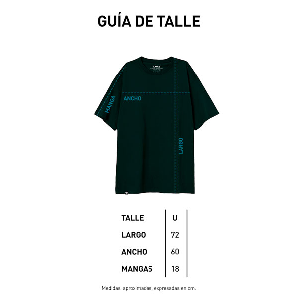 Tabla de talles Remera OVER mujer SS23