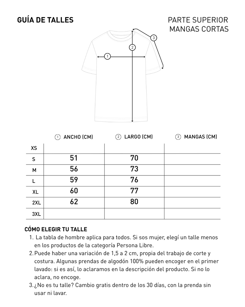 Guía de talles 032215047