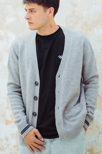 [081215027] CARDIGAN - SILVER