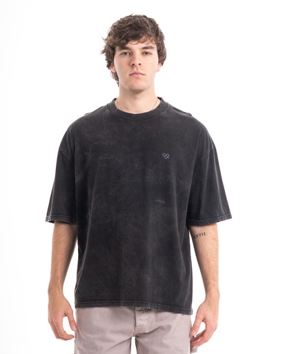 [031215H179] REMERA MANGA CORTA LOOSE FIT - BLACK ISO WHASED