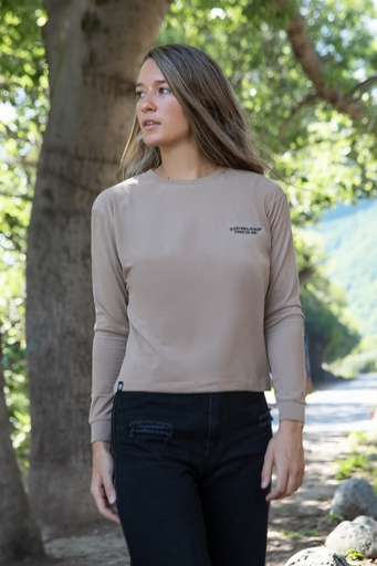 [129215004         ] REMERA MANGAS LARGAS MUJER - CRUZ
